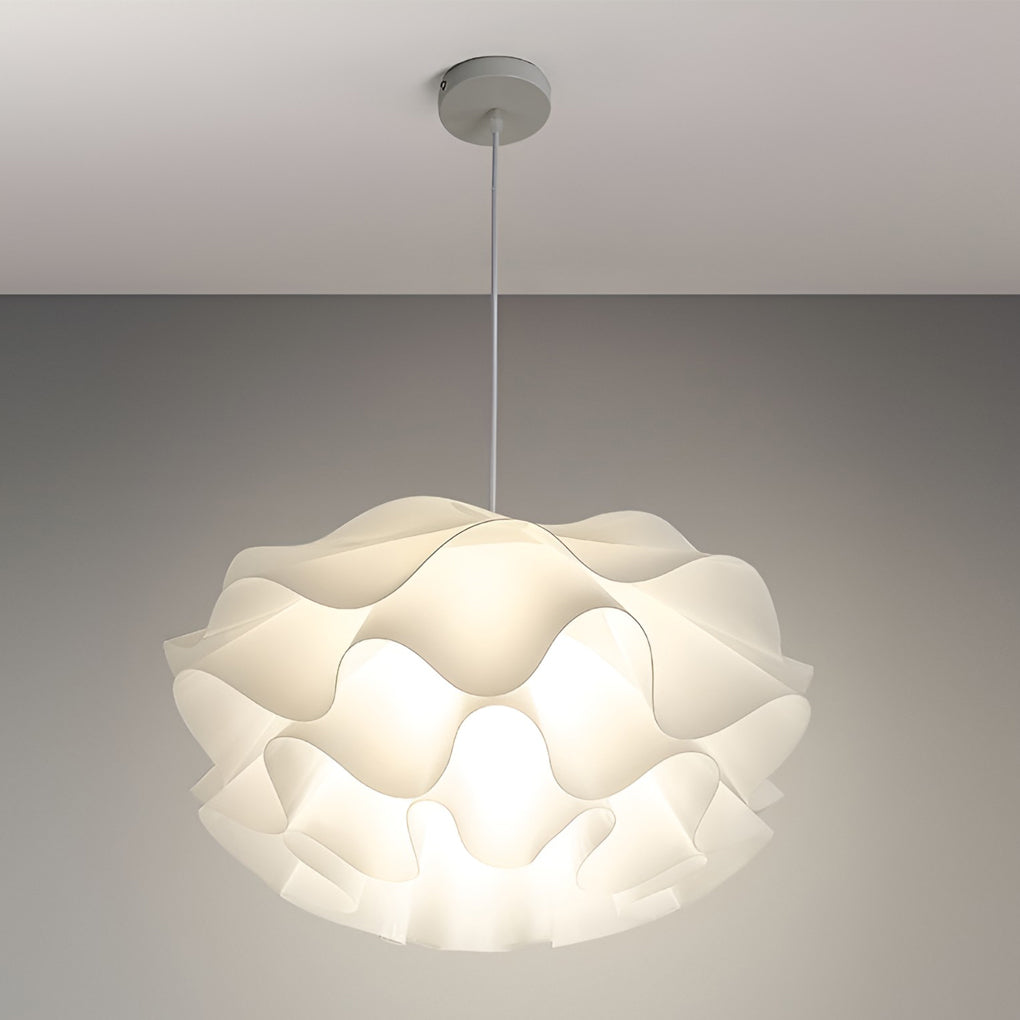 Flower Shaped Three-Step Dimming LED Pendant Light - White