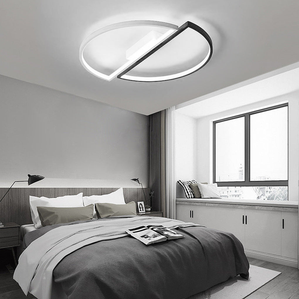 Modern Semi-Circle Dimmable LED Flush Mount Ceiling Light