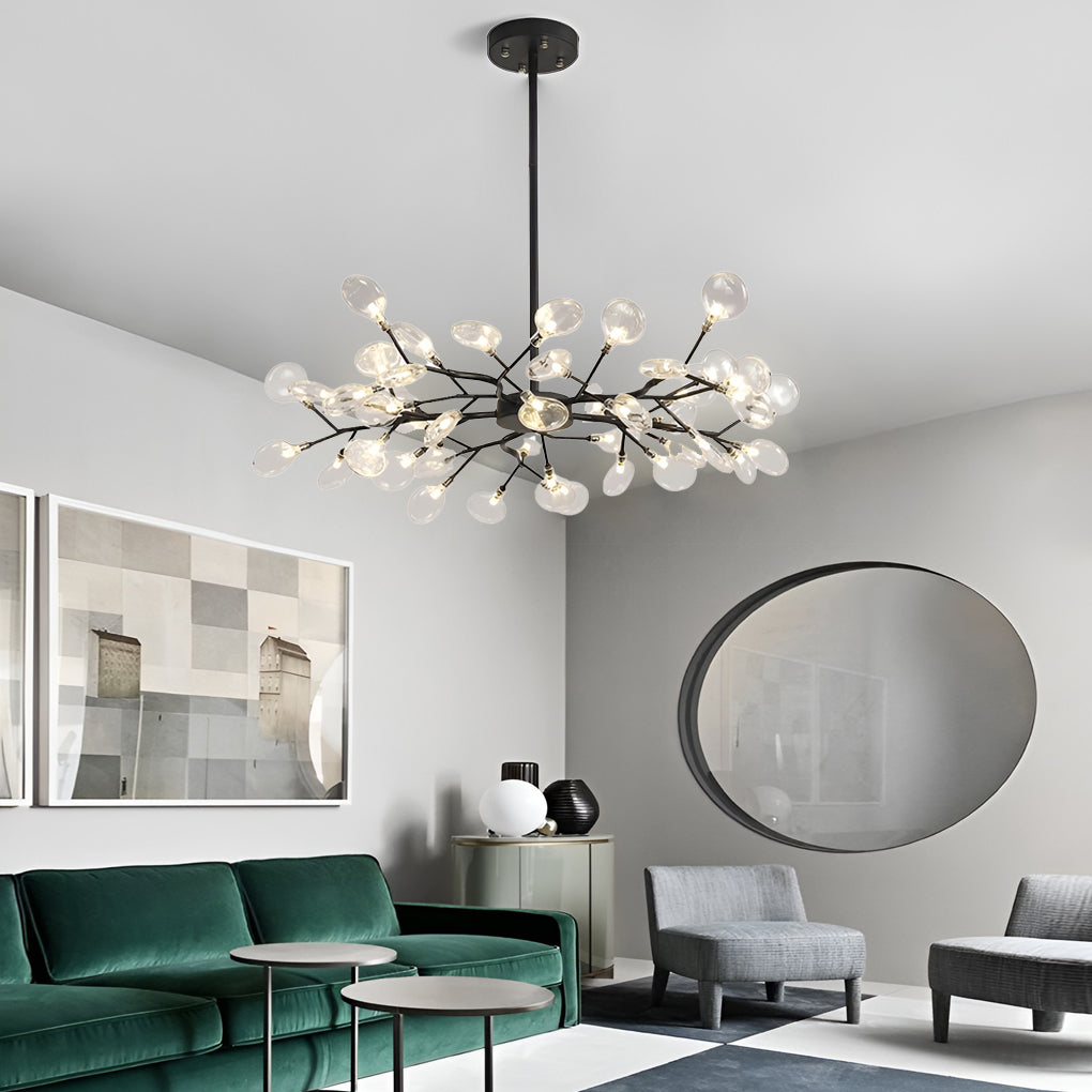 Branch Design Modern Chandelier with Acrylic Shades