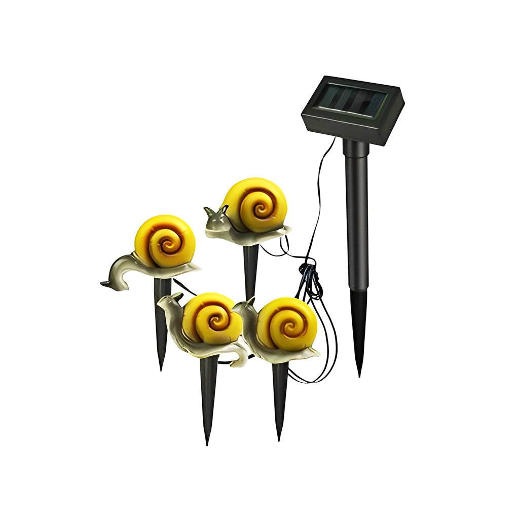 Solar Garden Animal Lights Set - Resin Birds Snails Butterflies