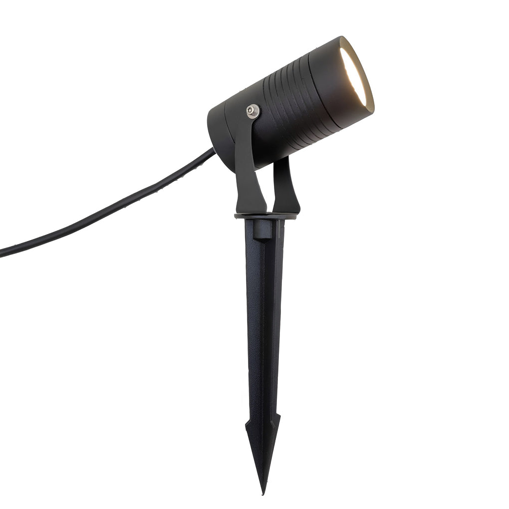 10W Adjustable LED Tree Spotlight - Modern Outdoor Lighting Black