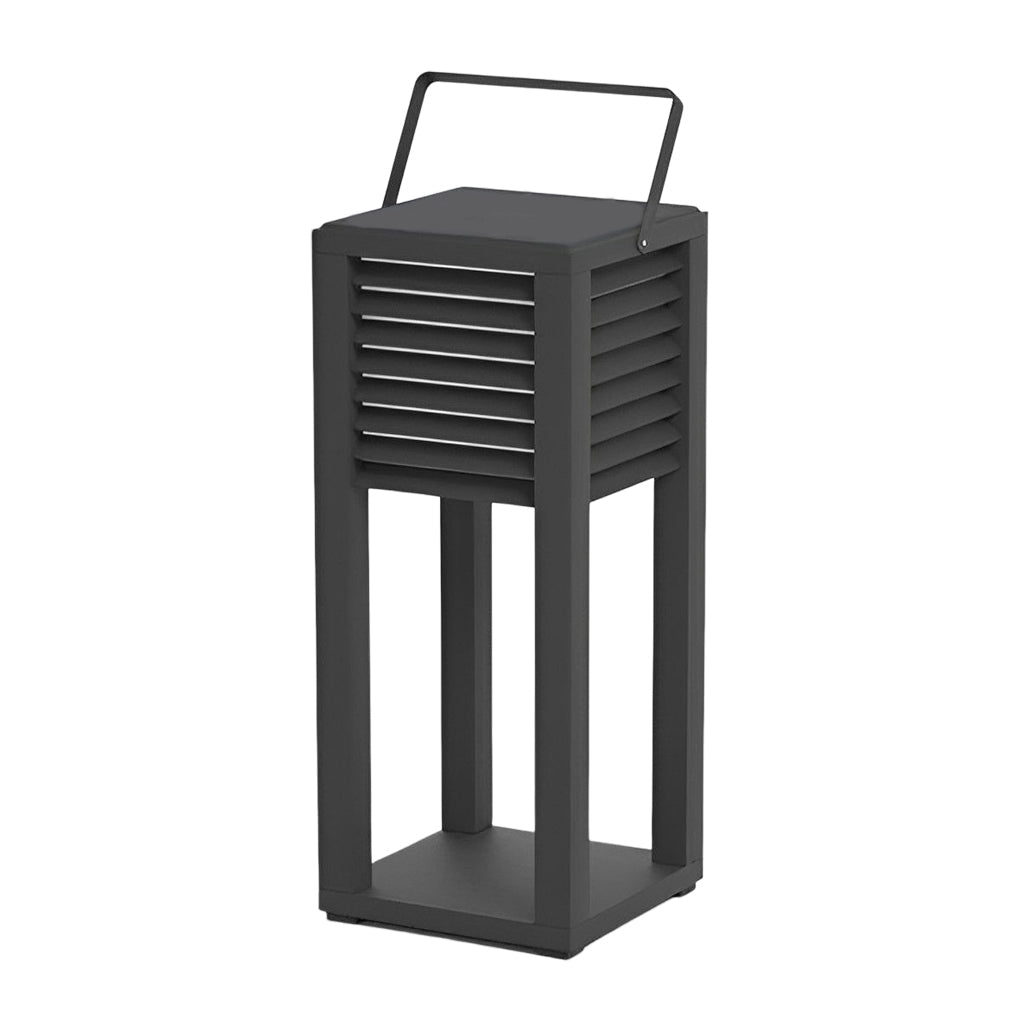 Modern Square Solar Outdoor Lawn Lamp with Handle - Waterproof LED