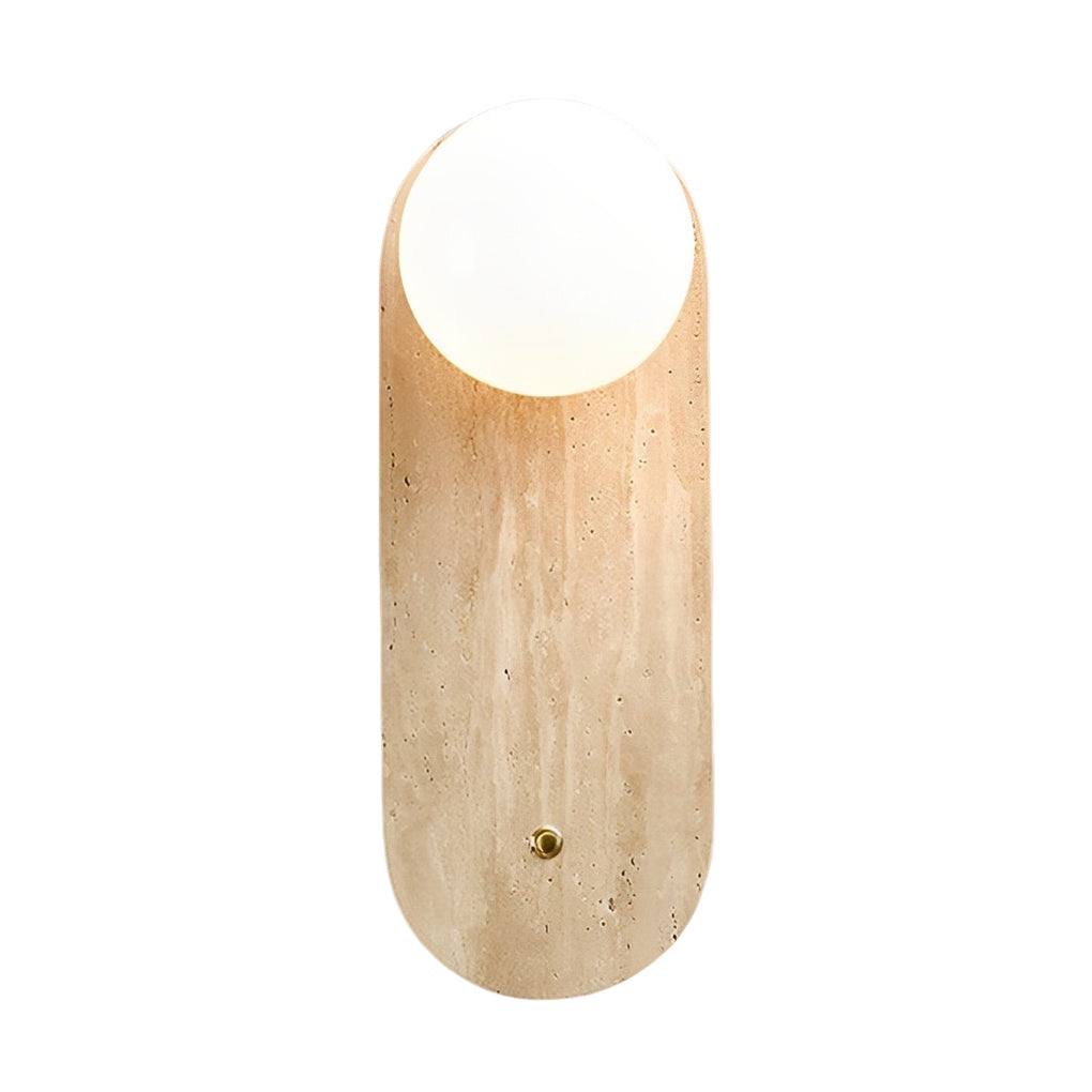 Yellow Travertine Wall Light - Wabi-Sabi Japanese Style Sconce