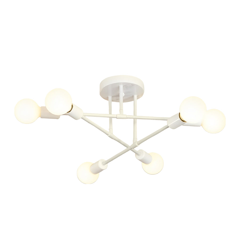Modern 6-Light Sputnik Flush Mount Ceiling Light - 22'' Dia