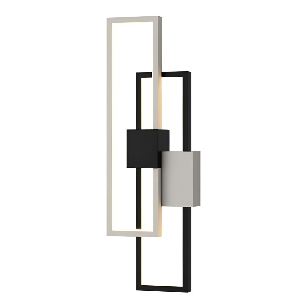 Modern Rectangular LED Wall Sconce with Three-Color Lighting