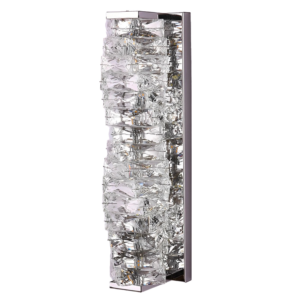 Crystal LED Wall Sconce with 3-Step Dimming - Modern Wall Light