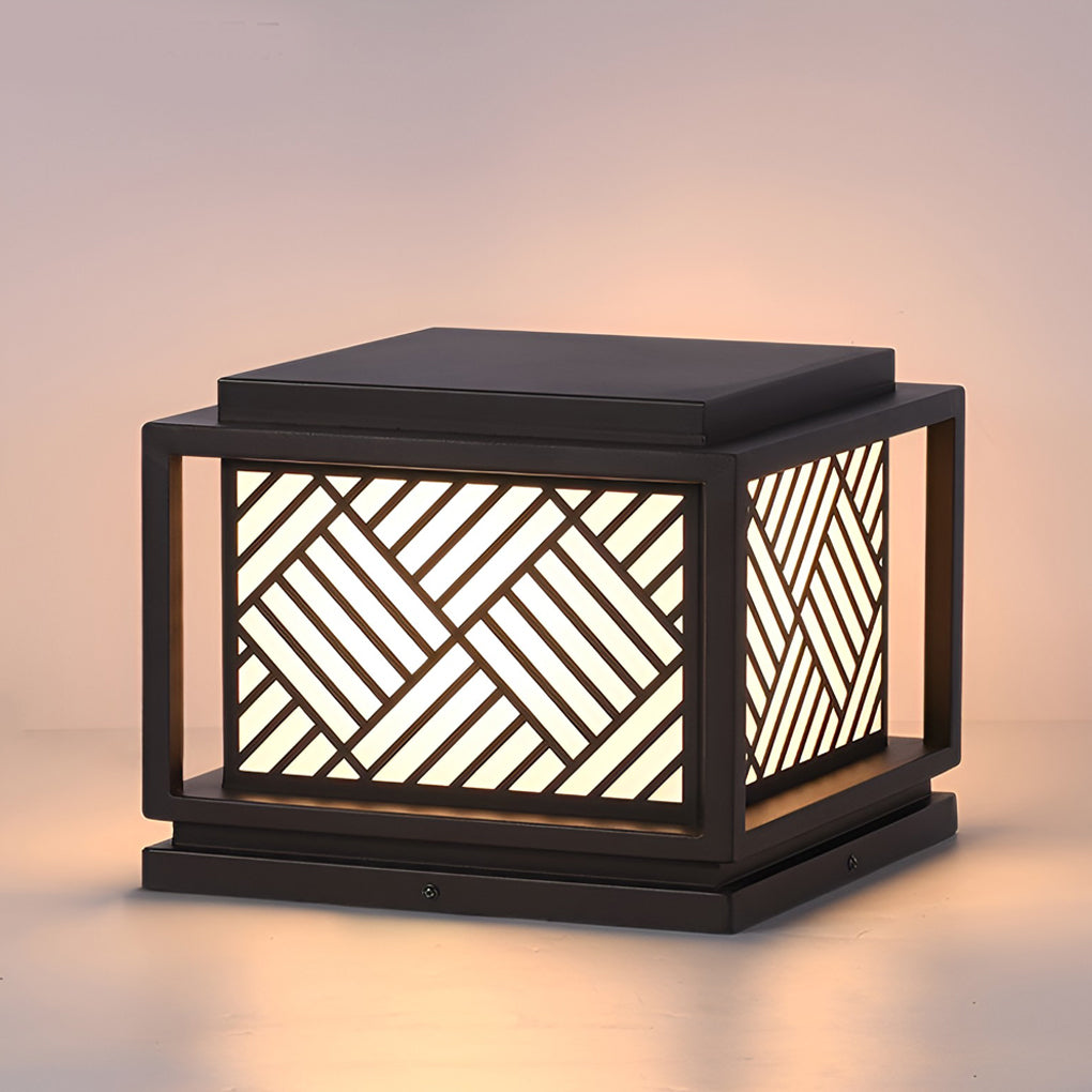 Modern Solar LED Outdoor Post Cap Light - Waterproof Pillar Lamp