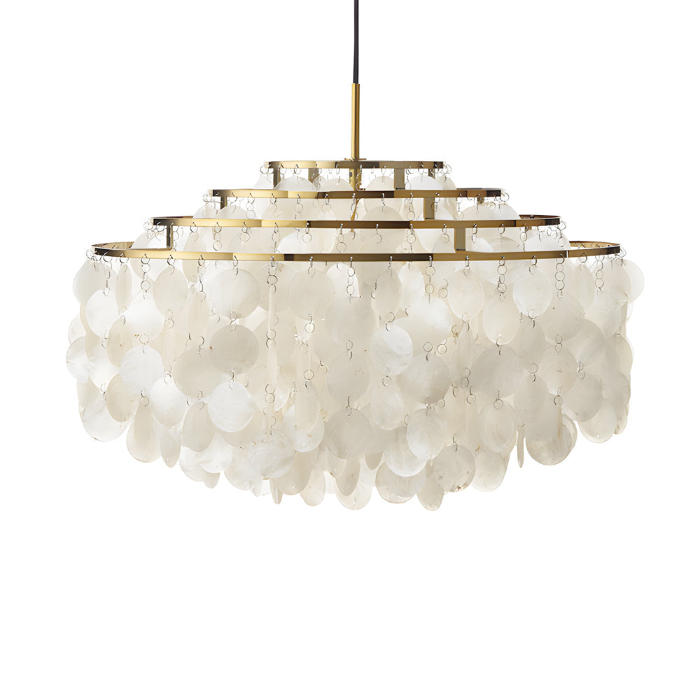 Luxury Seashell Chandelier with Adjustable Chain - LED Pendant