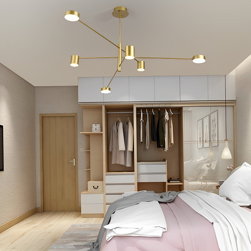 Nordic Geometric Pendant Light - Metal & Acrylic LED Chandelier