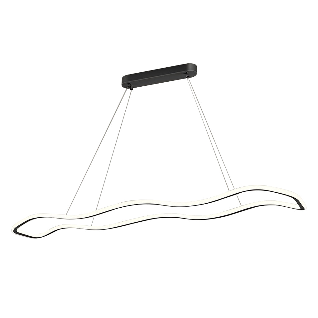 Wave Circular LED Pendant Light Modern Metal Chandelier