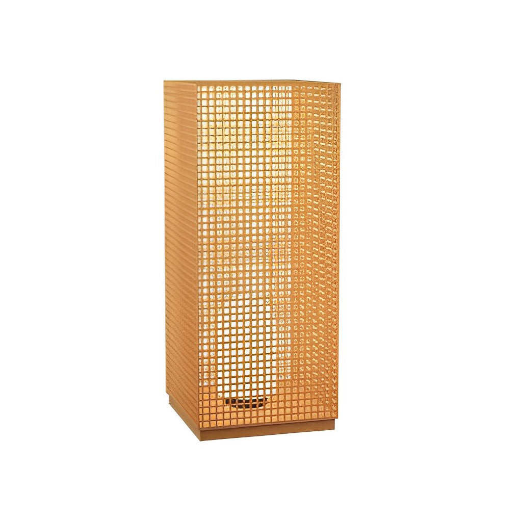 Gold Cuboid Bollard Light | Modern Asian-Inspired Pathway Light