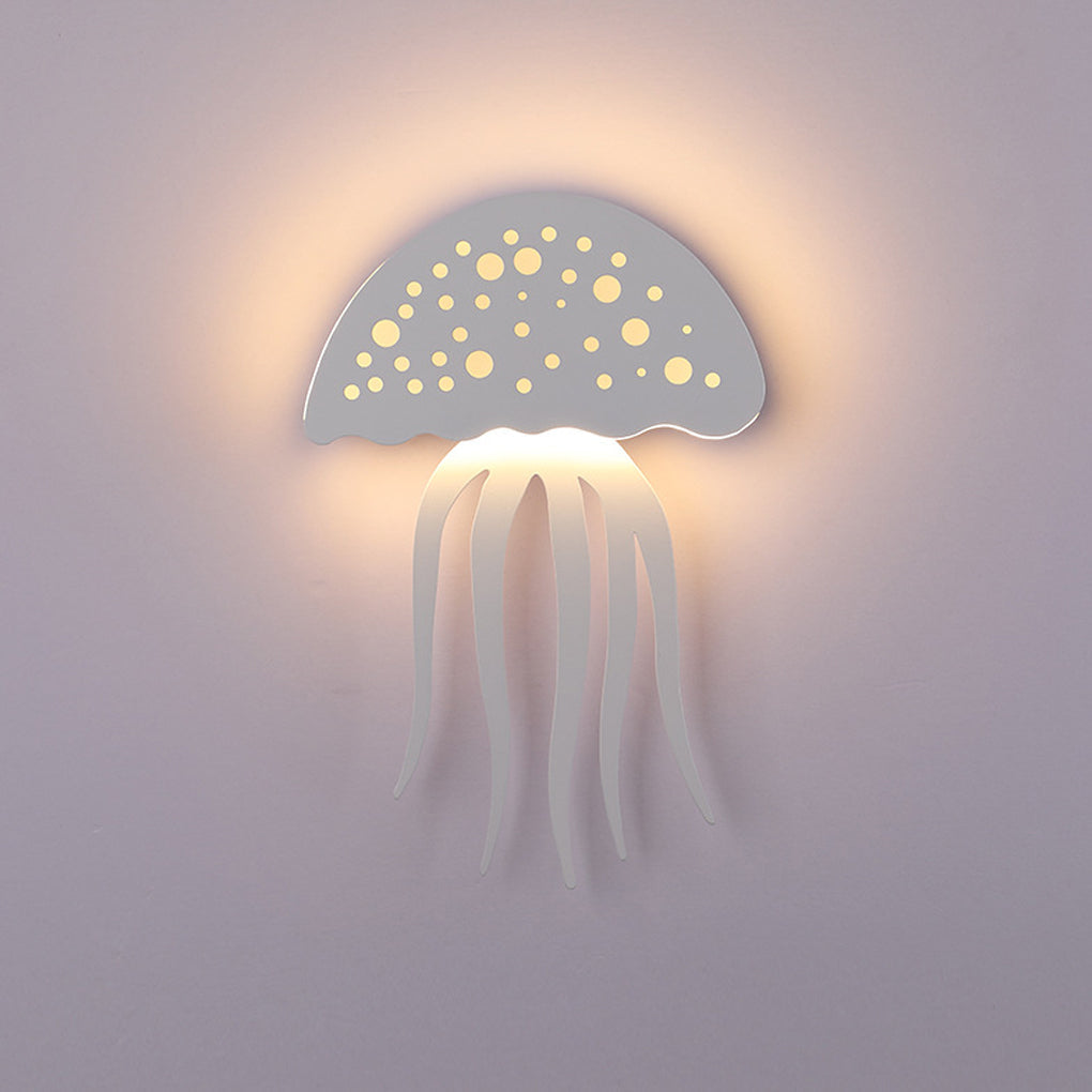 Jellyfish LED Wall Sconce - Modern Acrylic & Metal White Finish