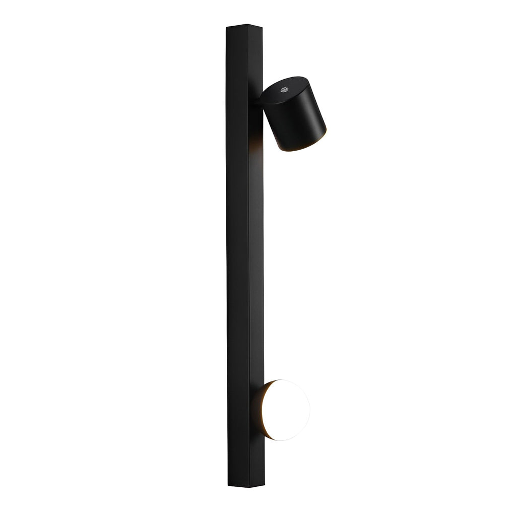 Adjustable Modern Black Wall Sconce with Dual LED Spotlights