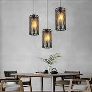 Black Iron Hollow Cylinder Pendant Light – Industrial Modern