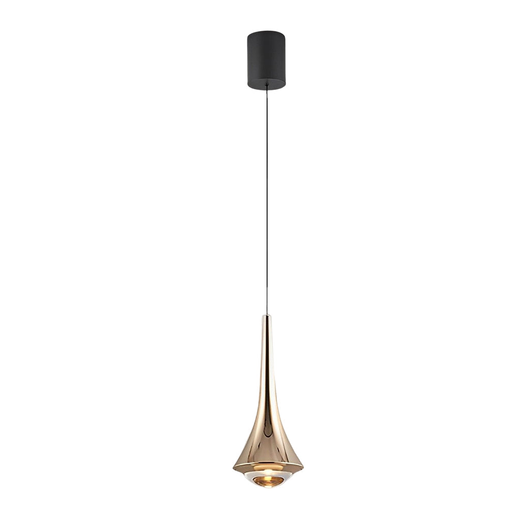 Adjustable Modern LED Pendant Light with Aluminum & Glass Shade