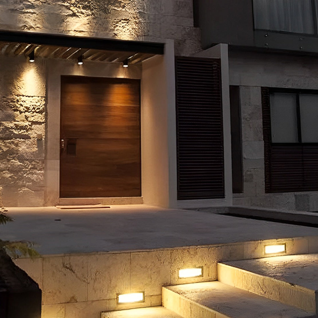 Recessed LED Step Light 3W Aluminum Outdoor Wall Mount Modern