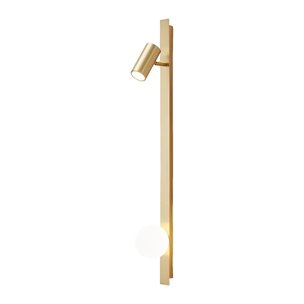 Modern Black Gold LED Wall Sconce with Adjustable Spotlight