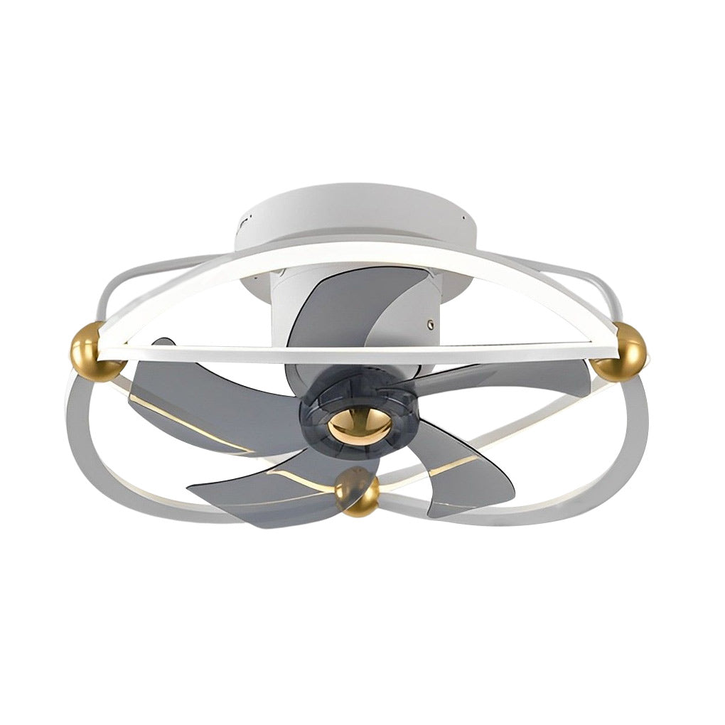 Modern Bladeless Ceiling Fan Light with Remote & Stepless Dimming