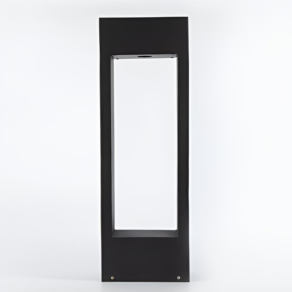 Rectangular Frame LED Lawn Light – Modern Aluminum Outdoor Post