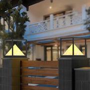 Modern Square Solar Pillar Light - LED Waterproof IP65 Stainless Steel