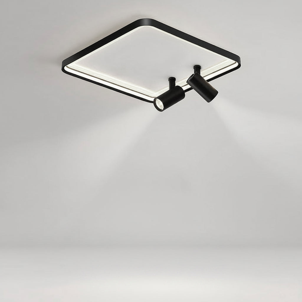 16" Square Flush Mount LED Light with Adjustable Spotlights