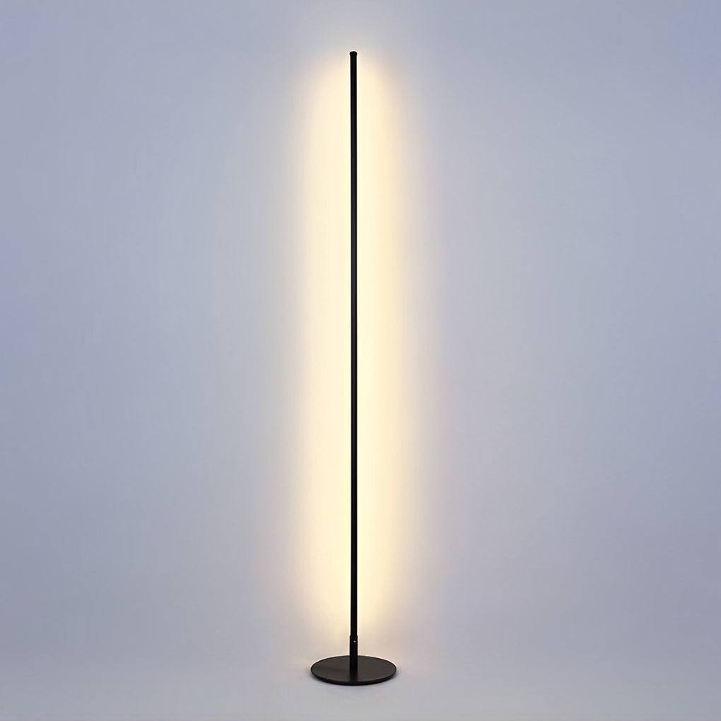 Modern Outdoor LED Linear Floor Lamp Black Aluminum IP65 Waterproof