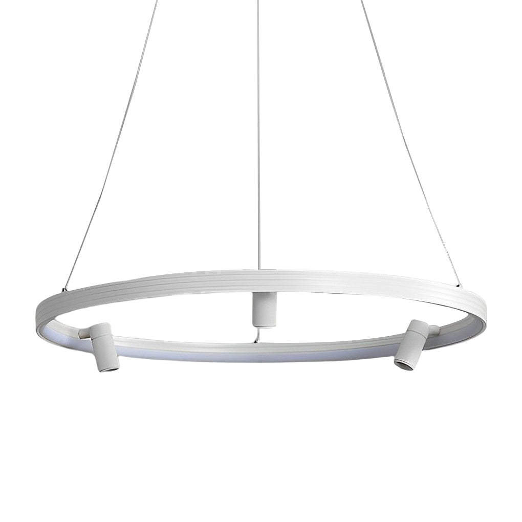 Modern Round LED Pendant Light with Adjustable Spotlights