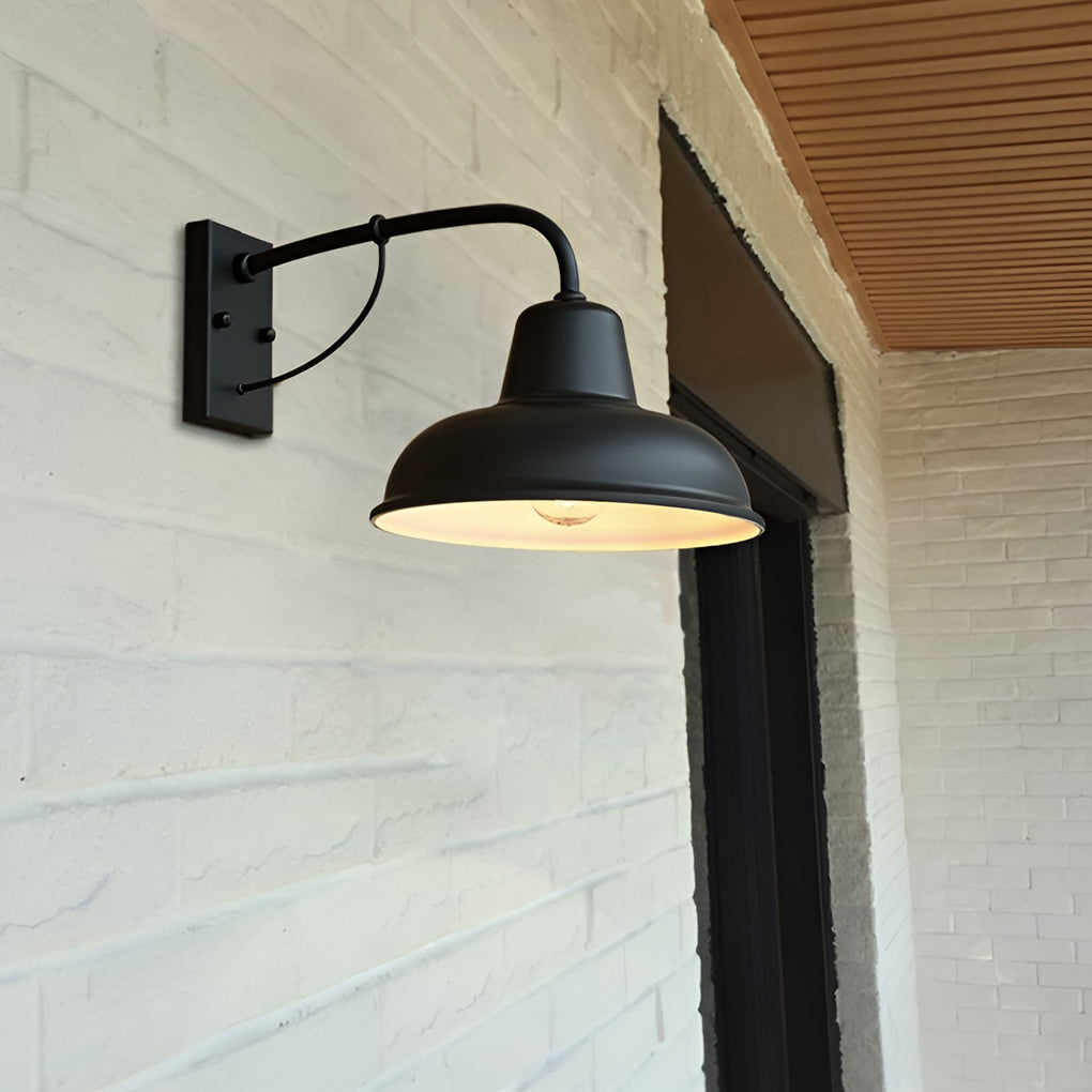 Vintage Trumpet Industrial Outdoor Wall Light - Waterproof Iron Sconce