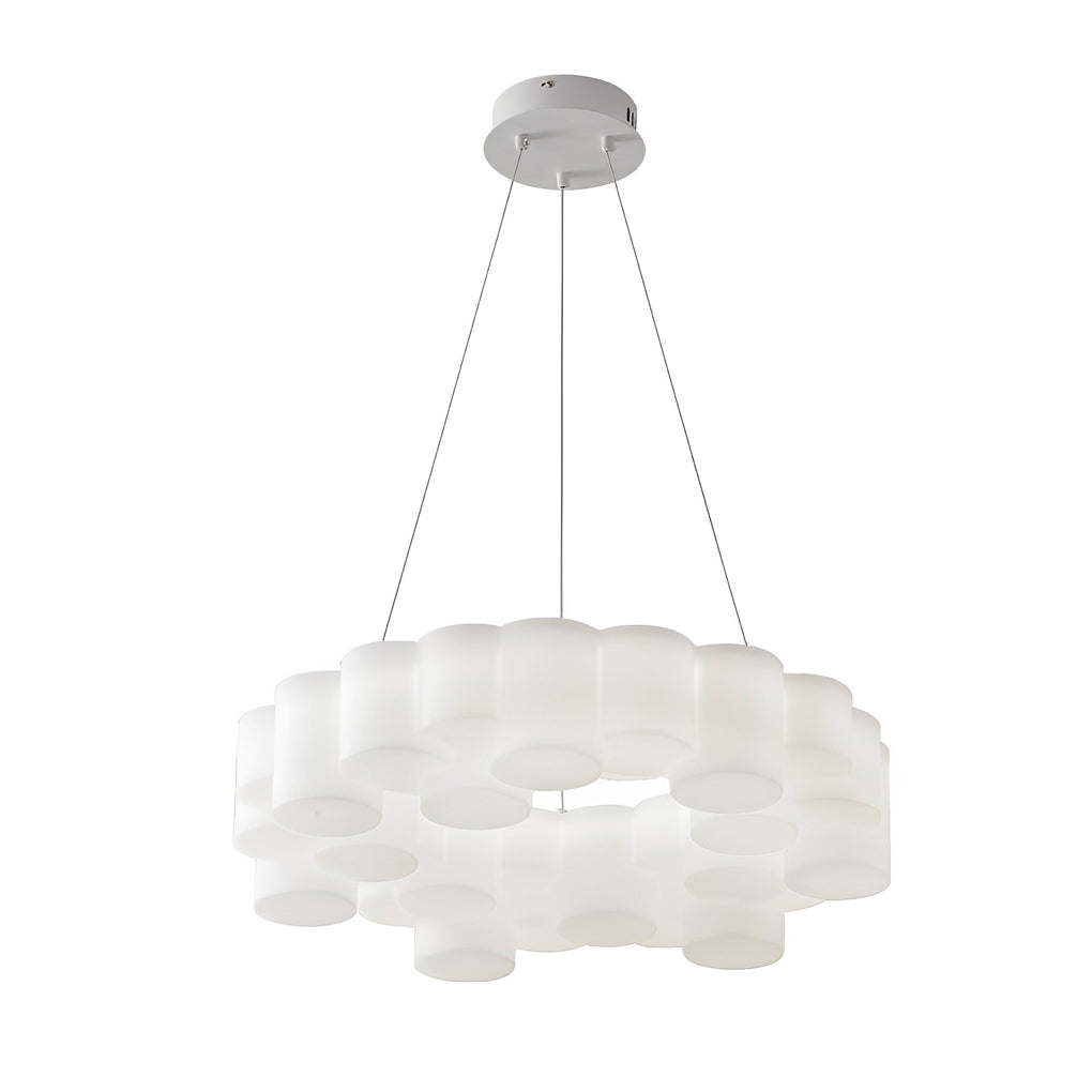 Modern Honeycomb Ring LED Ceiling Light with 3-Step Dimming