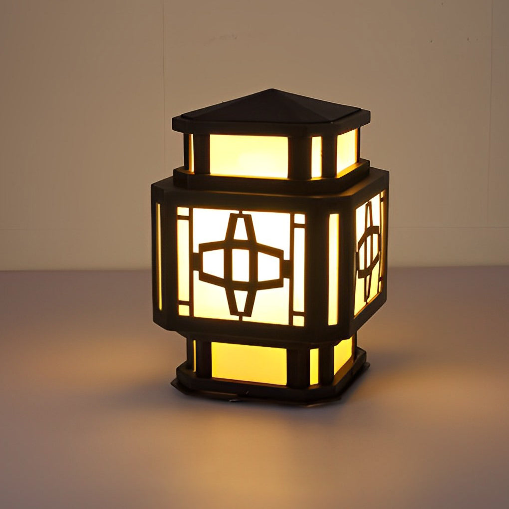 Modern LED Outdoor Post Light - Stainless Steel & Marble Finish