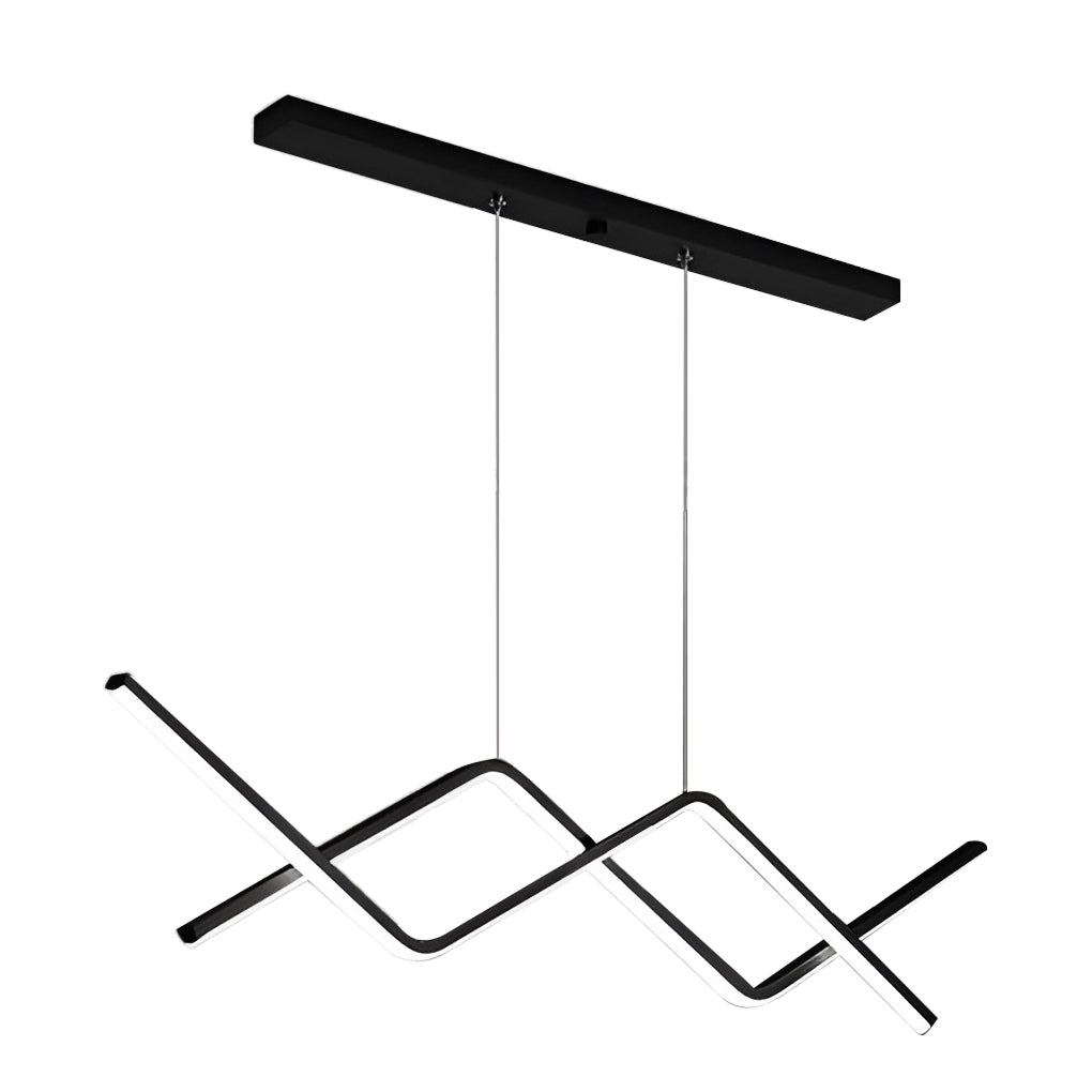 Linear LED Chandelier with 3-Step Dimming - Modern Pendant Light