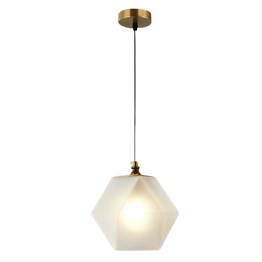 Modern Nordic Glass Pendant Light with Metal Frame