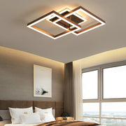 Modern Square Overlapping LED Aluminum Semi-Flush Ceiling Light