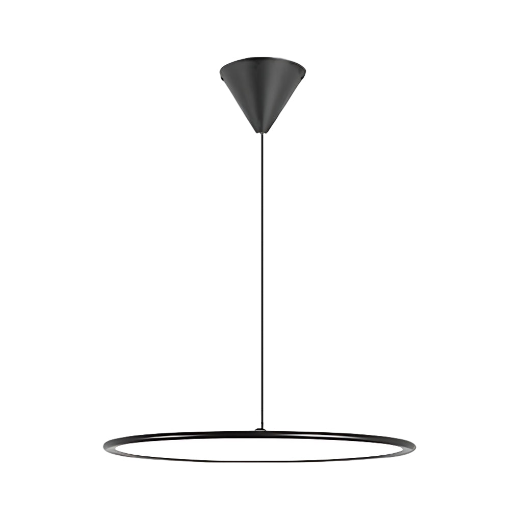 Modern Circle Linear Metal Pendant Light with Integrated LED