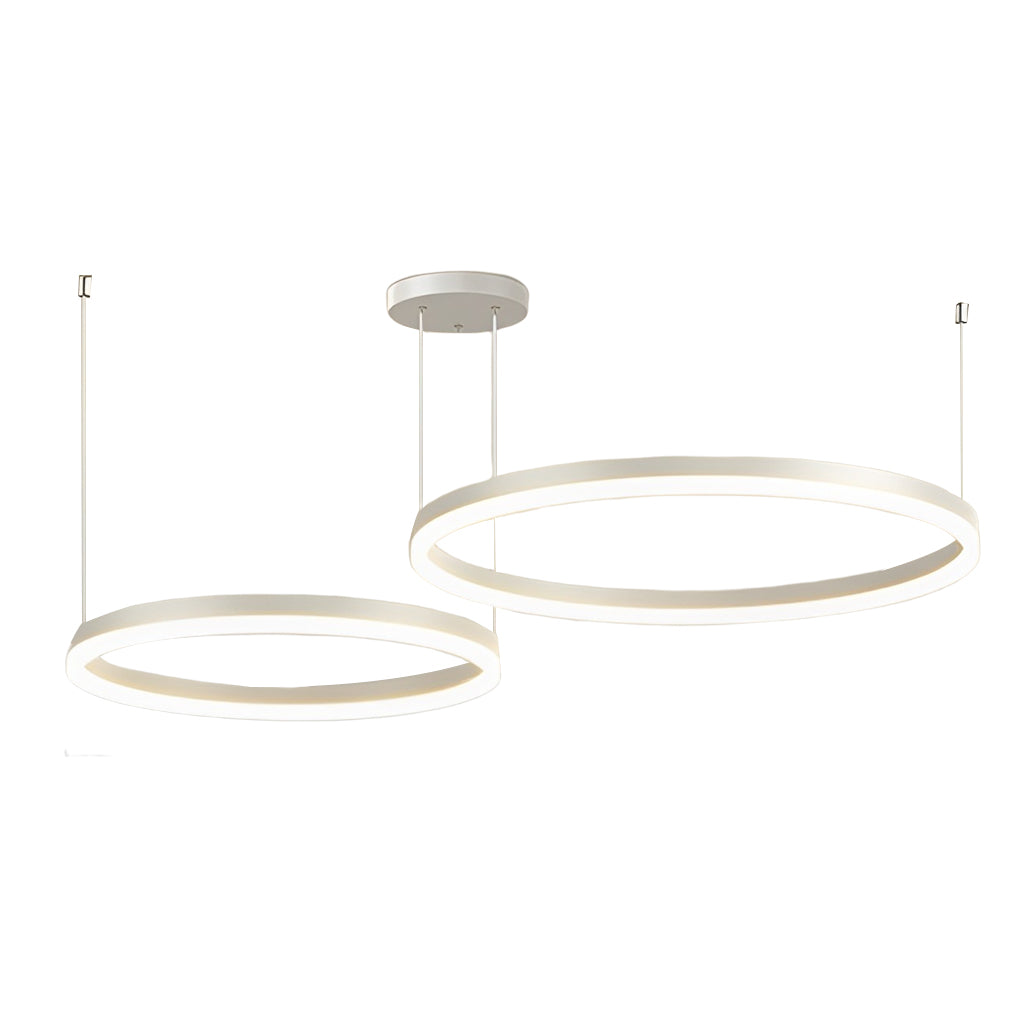 Circular Rings LED Semi-Flush Mount Light with 3-Step Dimming
