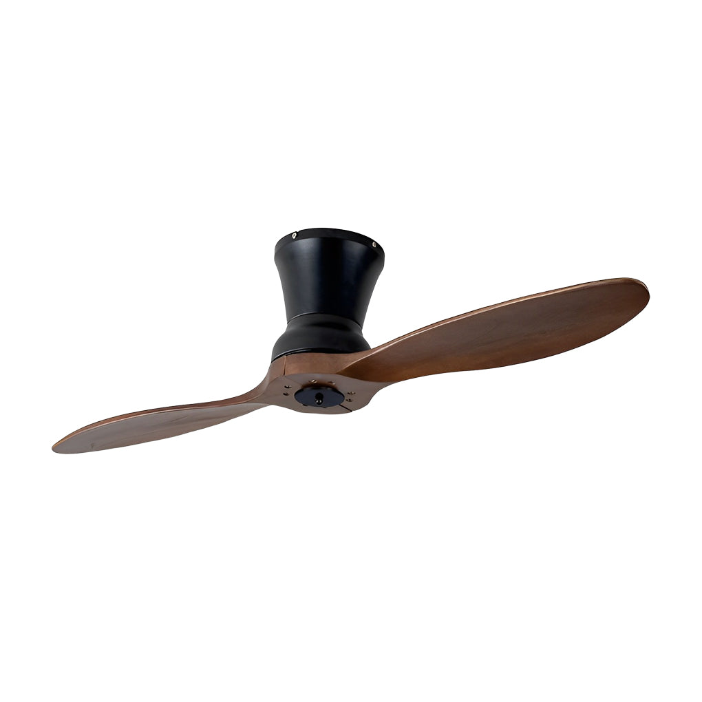 Modern Wood Ceiling Fan with Dimmable LED Light & Remote - 56 Inch