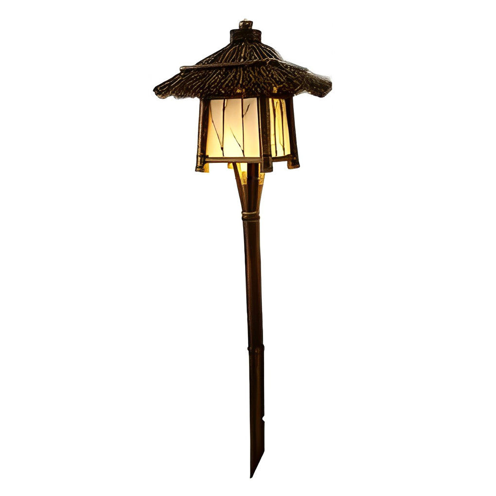 Bamboo Branch Pattern Lantern Outdoor Hanging & Post Light
