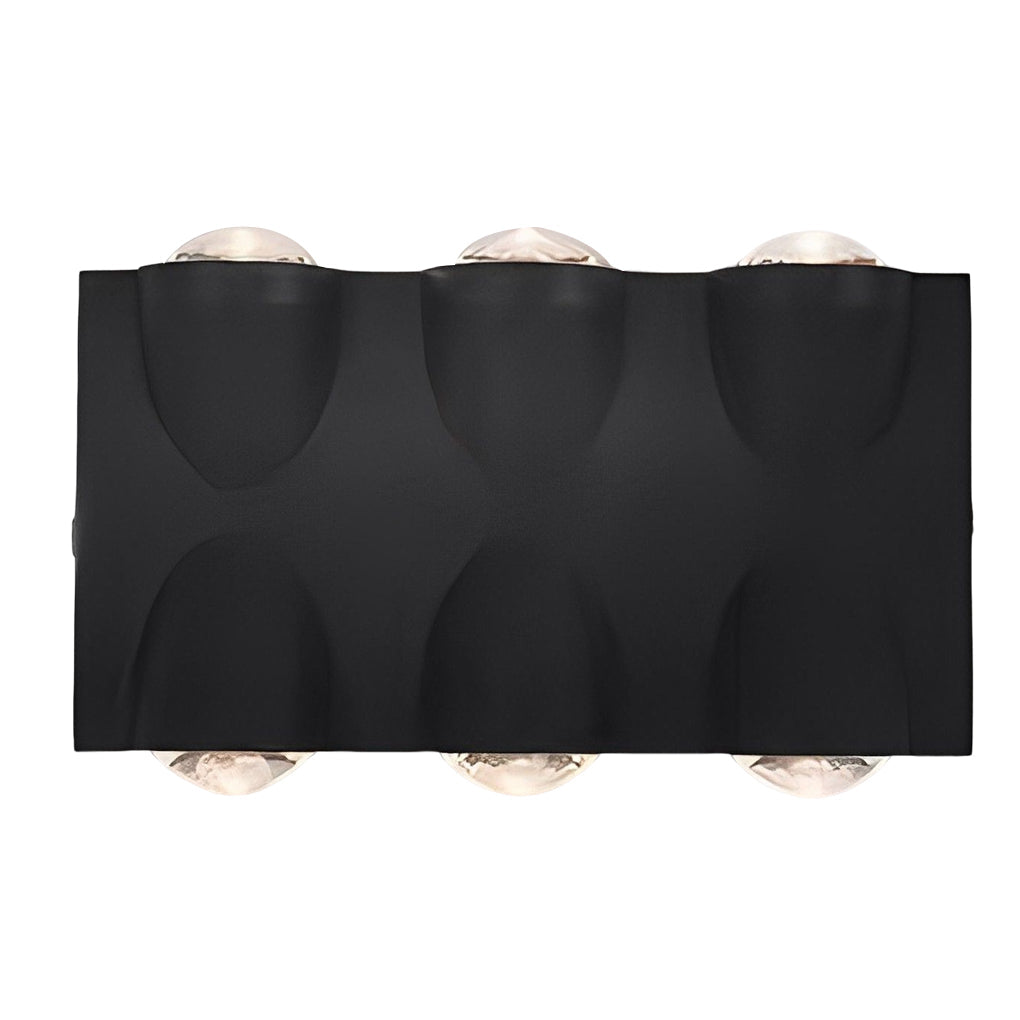Modern Waterproof LED Wall Sconce Up Down Light Black