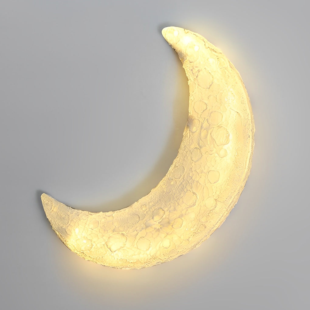 Moon Resin Waterproof LED Outdoor Wall Sconce Modern White