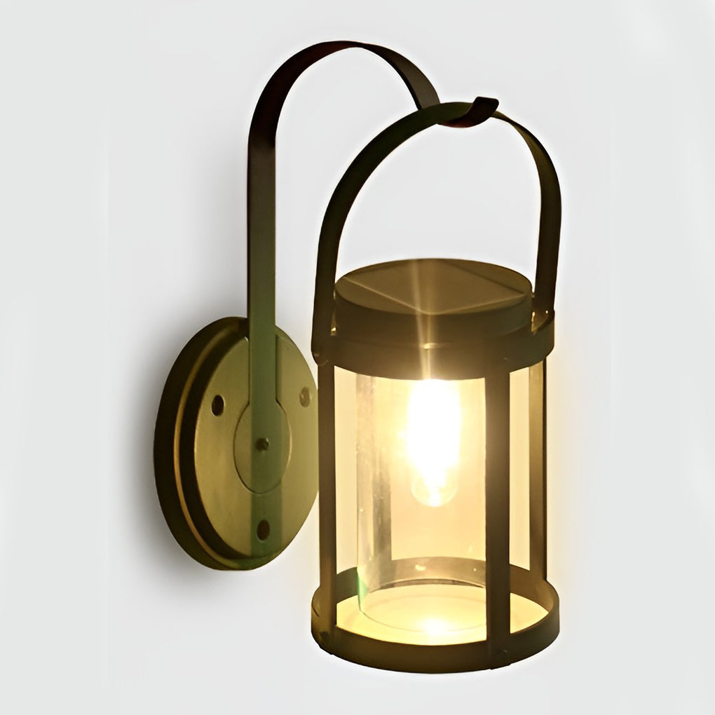 Solar LED Lantern Wall Sconce - Waterproof Outdoor Lighting