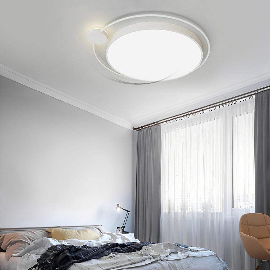 Circular Dimmable LED Flush Mount Ceiling Light | Nordic Style