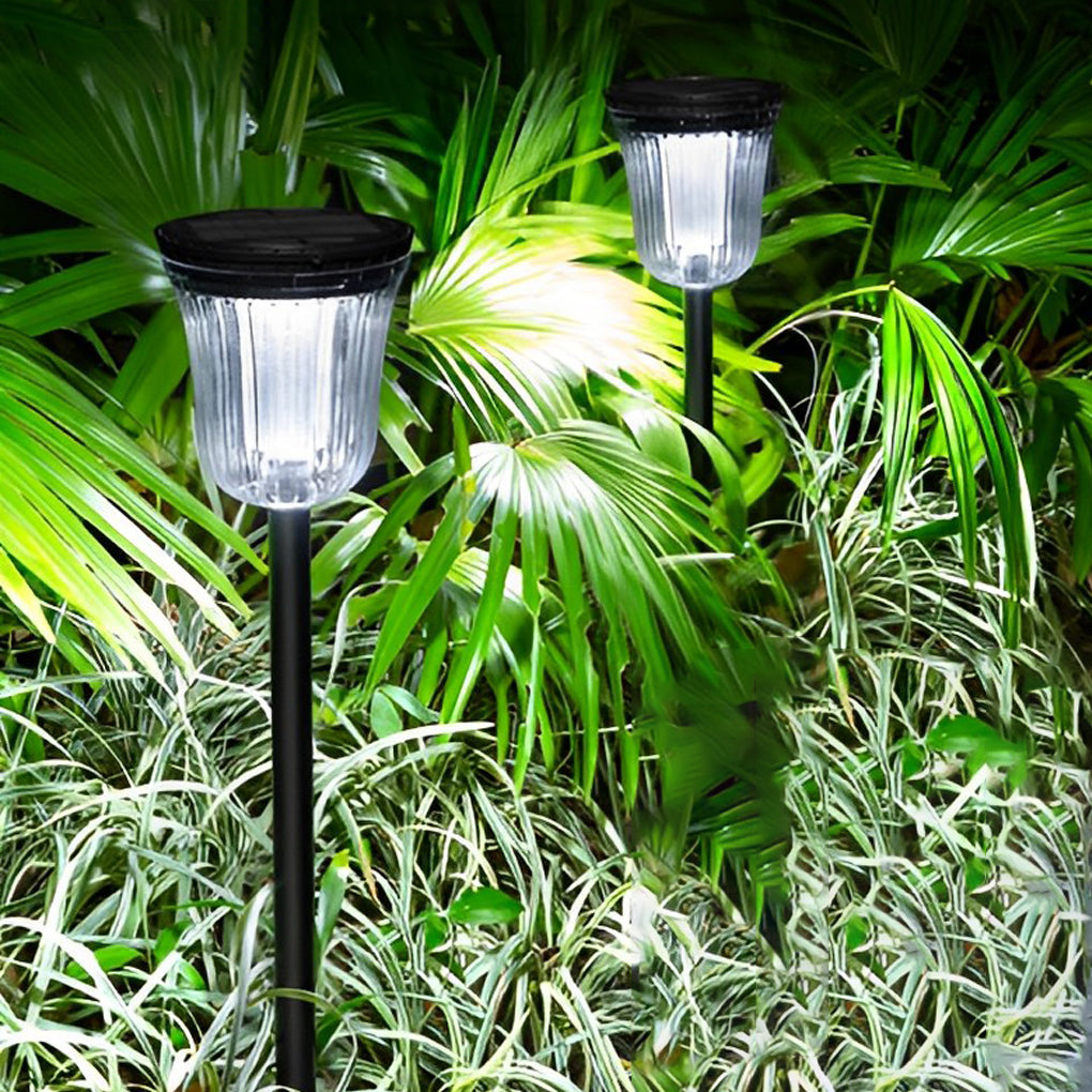 Solar Motion Sensor Lawn Lights Set of 2 - Waterproof LED Outdoor