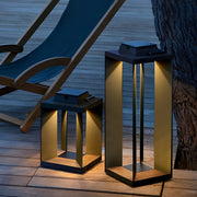Modern Black Solar Outdoor Floor Lamp with LED - Waterproof