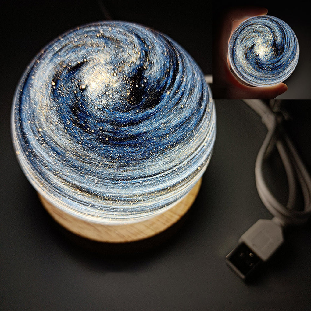 Galaxy Starry Sky Glass Table Lamp for Kids & Baby Rooms