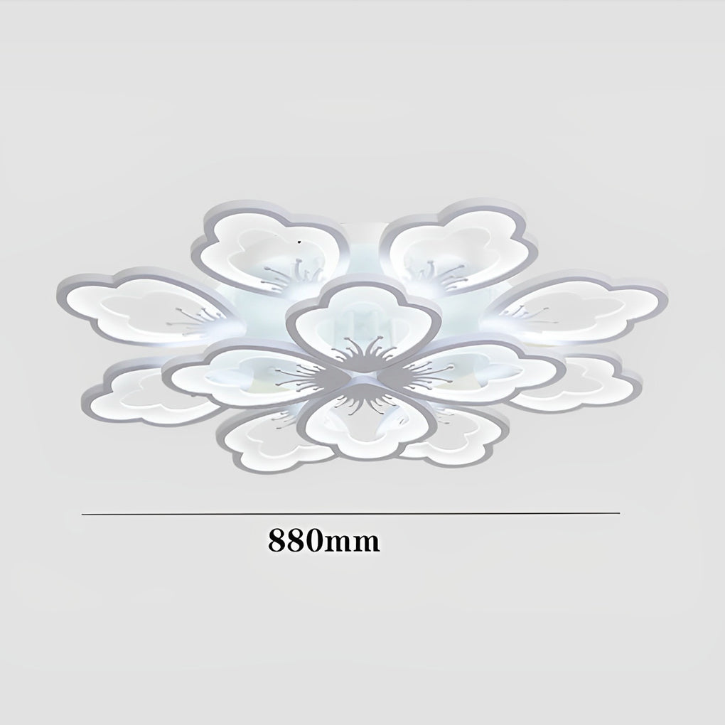 Flower Shaped Dimmable LED Flush Mount Ceiling Light