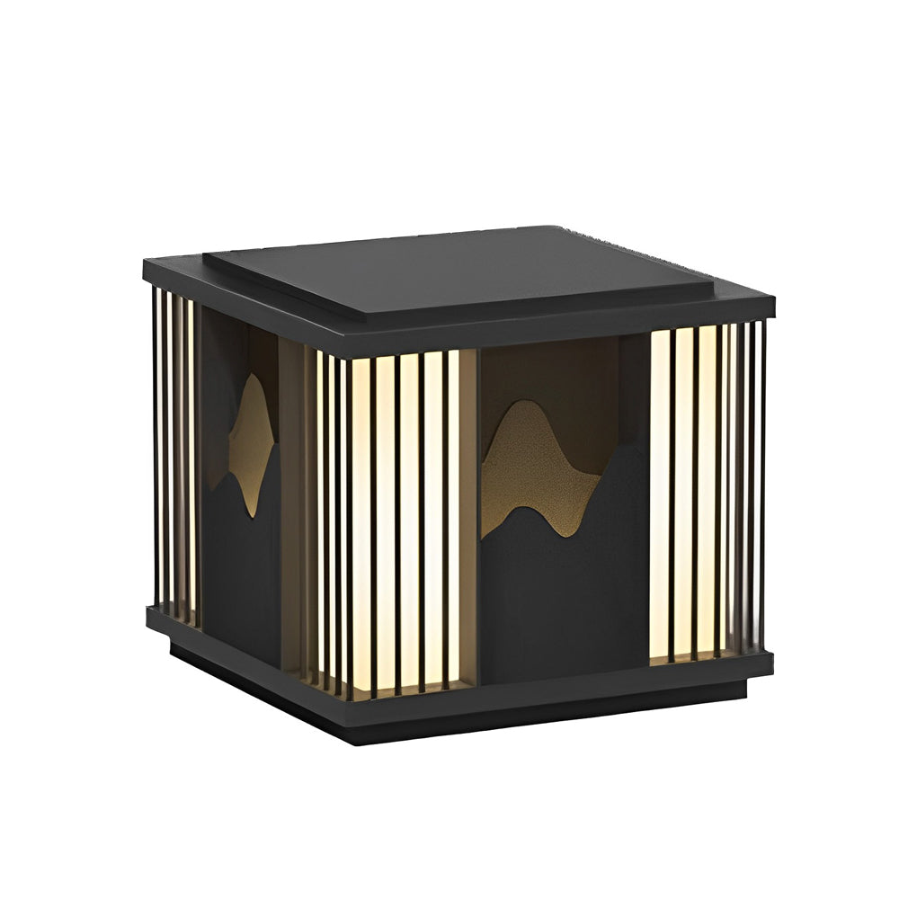 Mountain Scenery Solar Post Cap Light - Waterproof LED Outdoor