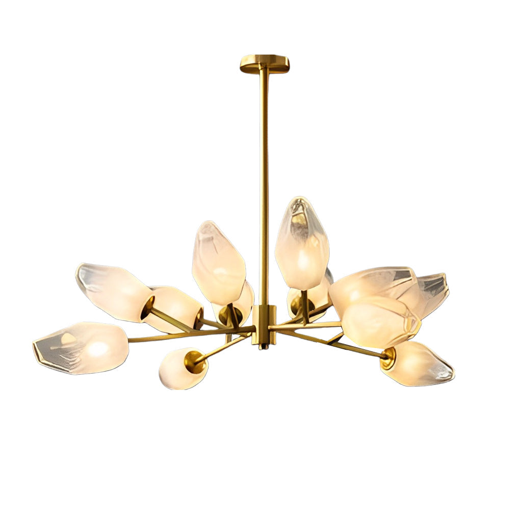 Modern Molecular Glass Chandelier Gold Electroplated LED Sputnik
