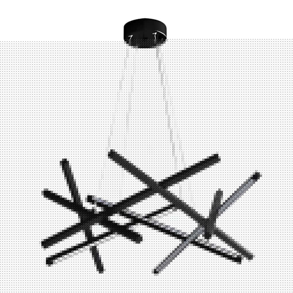 8-Light Modern Sputnik Chandelier with LED Ambient Lighting