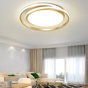 Modern Circular LED Flush Mount Ceiling Light with Dimming Remote