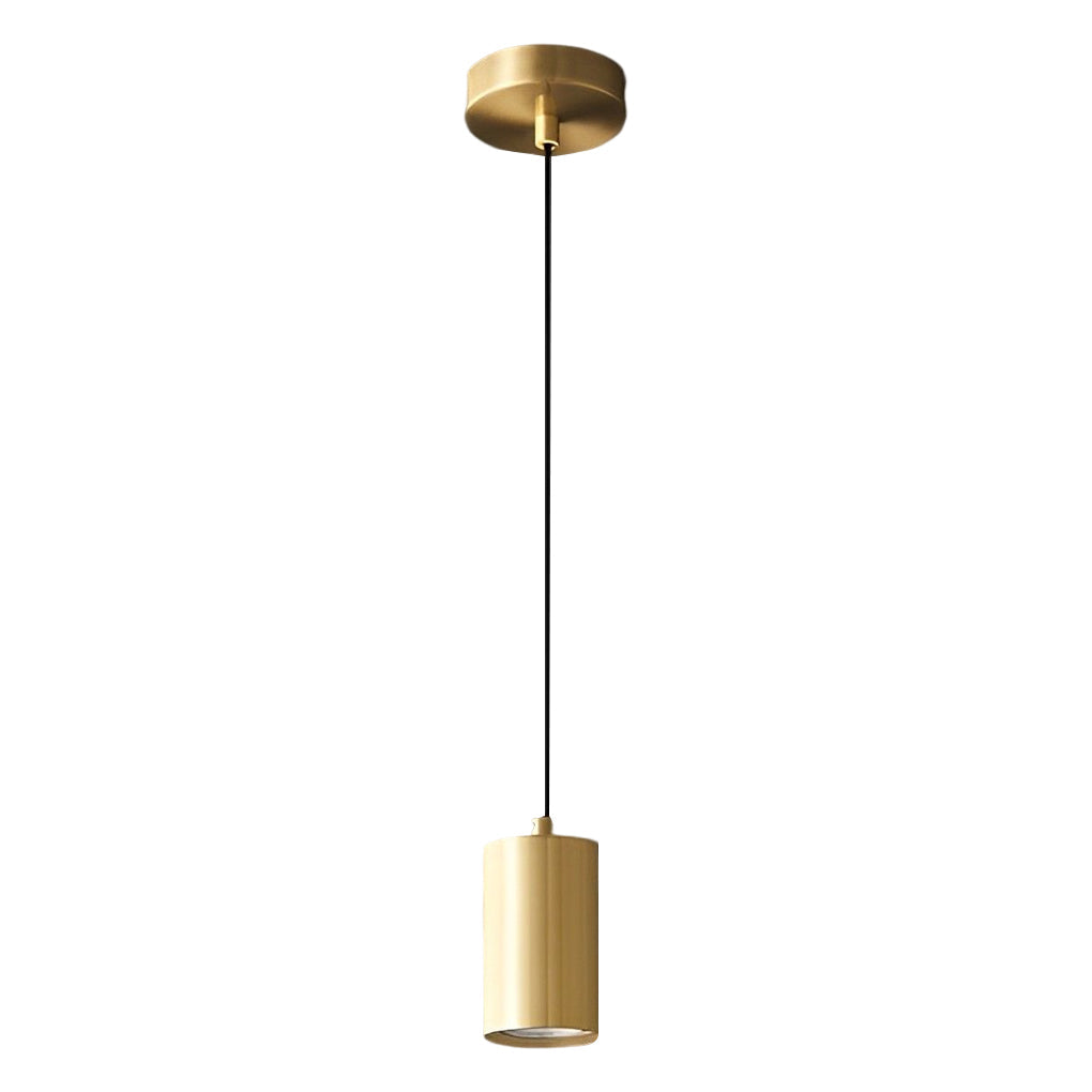Cylindrical Copper Pendant Light - Modern Minimalist Spotlight